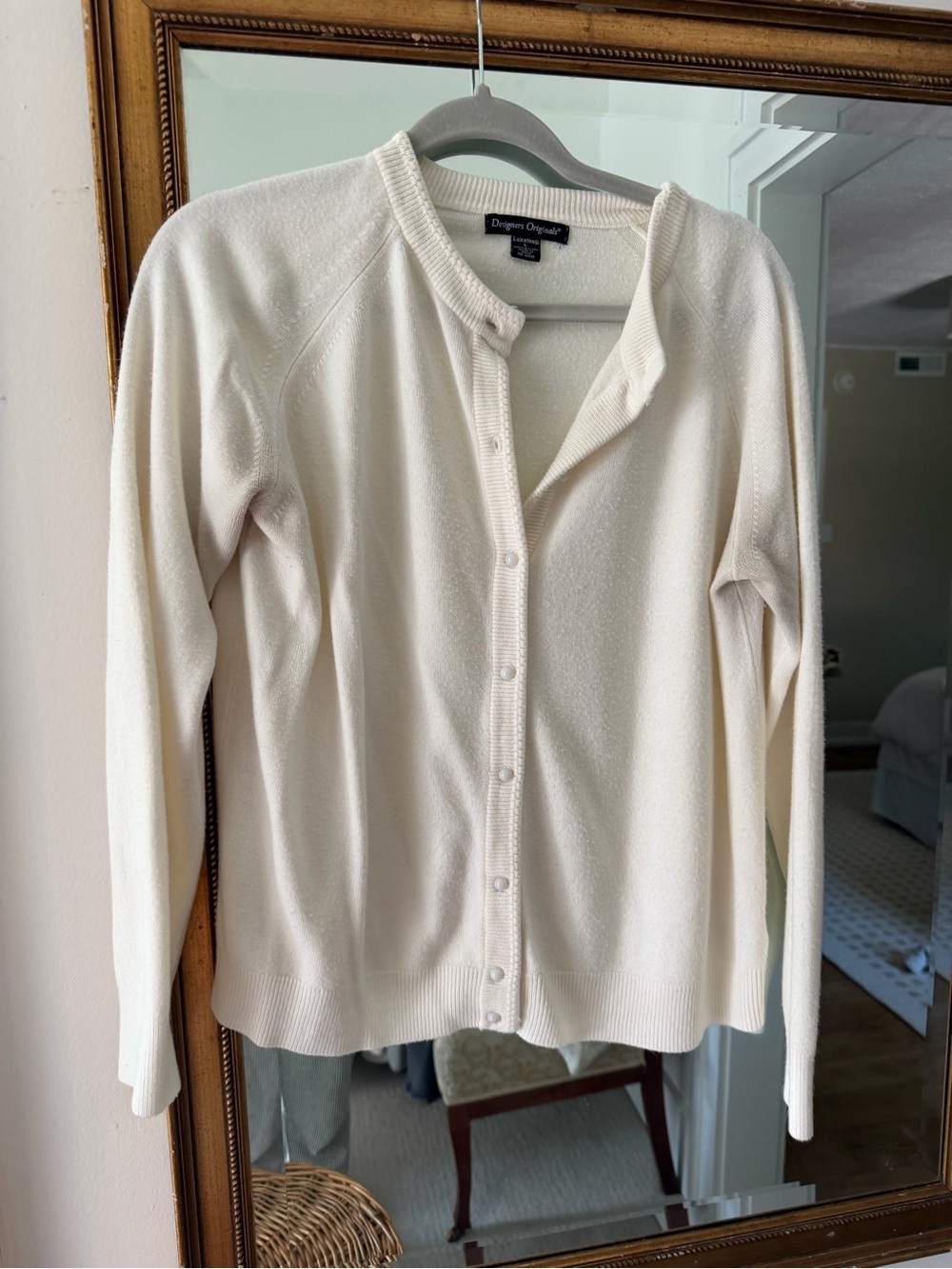 Vintage Designers Originals Cream Button-Front Cardigan